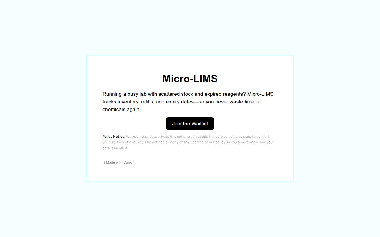 Micro-LIMS